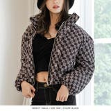 【ブラック】 | JBモノグラム柄中綿ダウン風ショートジャケット [22614 ショートコート | JULIA BOUTIQUE