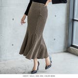 千鳥格子柄ハイウエストマーメイドスカート [品番:BA000005372 千鳥格子柄ハイウエストマーメイドスカート [品番:BA000005372