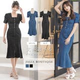 選べる2丈 パワショルデニムマーメイドワンピース | JULIA BOUTIQUE | 詳細画像1