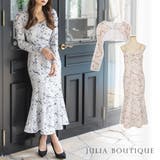 ラインフラワークロップド丈トップス+マーメイドワンピース | JULIA BOUTIQUE | 詳細画像1