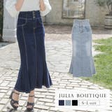 S~Lサイズ 3連ボタンハイウエストデニムマーメイドスカート | JULIA BOUTIQUE | 詳細画像1