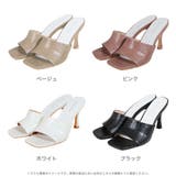 S~3Lサイズ スクエアトゥクロコ調サンダル | JULIA BOUTIQUE | 詳細画像2