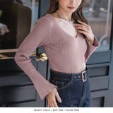 ベルスリーブVネックリブニットトップス | JULIA BOUTIQUE | 詳細画像7