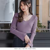ベルスリーブVネックリブニットトップス | JULIA BOUTIQUE | 詳細画像10