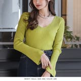 ベルスリーブVネックリブニットトップス | JULIA BOUTIQUE | 詳細画像13