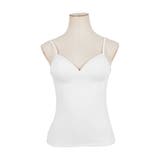 【ホワイト】 | MLサイズ Vネックカップ付きキャミソールインナー | JULIA BOUTIQUE