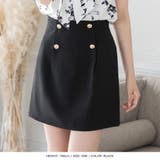 ゴールドボタン付き台形ミニスカート | JULIA BOUTIQUE | 詳細画像4