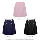 ゴールドボタン付き台形ミニスカート | JULIA BOUTIQUE | 詳細画像2