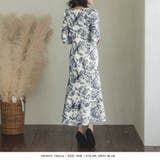 トワルドジュイ柄チェーン付マーメイドワンピース | JULIA BOUTIQUE | 詳細画像5