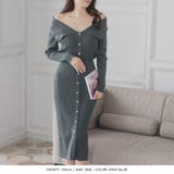 デコルテオープンボタン付きタイトニットワンピース | JULIA BOUTIQUE | 詳細画像16