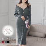 デコルテオープンボタン付きタイトニットワンピース | JULIA BOUTIQUE | 詳細画像1