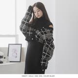2点セット チェック柄カーディガン+タートルネックニットワンピース | JULIA BOUTIQUE | 詳細画像4