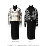 2点セット チェック柄カーディガン+タートルネックニットワンピース | JULIA BOUTIQUE | 詳細画像2