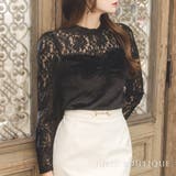 レース切替ベロアトップス | JULIA BOUTIQUE | 詳細画像1
