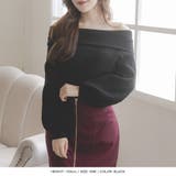バルーンスリーブオフショルダーリブニットトップス/23550 | JULIA BOUTIQUE | 詳細画像4