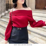 バルーンスリーブオフショルダーリブニットトップス/23550 | JULIA BOUTIQUE | 詳細画像16
