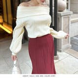 バルーンスリーブオフショルダーリブニットトップス/23550 | JULIA BOUTIQUE | 詳細画像22