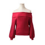 バルーンスリーブオフショルダーリブニットトップス/23550 | JULIA BOUTIQUE | 詳細画像32