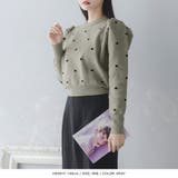 【グレー】 | ドット柄パワショルニットトップス/23561 | JULIA BOUTIQUE