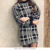 チェック柄シャギータッチニットトップス+ミニスカートセットアップ | JULIA BOUTIQUE | 詳細画像8