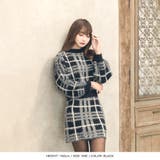 チェック柄シャギータッチニットトップス+ミニスカートセットアップ | JULIA BOUTIQUE | 詳細画像10