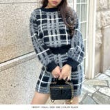 チェック柄シャギータッチニットトップス+ミニスカートセットアップ | JULIA BOUTIQUE | 詳細画像11