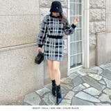 チェック柄シャギータッチニットトップス+ミニスカートセットアップ | JULIA BOUTIQUE | 詳細画像12