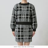 チェック柄シャギータッチニットトップス+ミニスカートセットアップ | JULIA BOUTIQUE | 詳細画像14