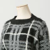 チェック柄シャギータッチニットトップス+ミニスカートセットアップ | JULIA BOUTIQUE | 詳細画像18