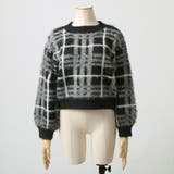 チェック柄シャギータッチニットトップス+ミニスカートセットアップ | JULIA BOUTIQUE | 詳細画像21