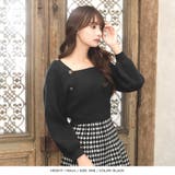 ボタン付きバルーンスリーブニットトップス [23591 長袖 | JULIA BOUTIQUE | 詳細画像7 