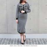 丈が選べる千鳥格子柄タイトニットワンピース | JULIA BOUTIQUE | 詳細画像5