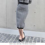 丈が選べる千鳥格子柄タイトニットワンピース | JULIA BOUTIQUE | 詳細画像6
