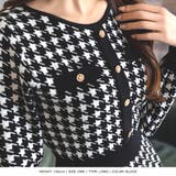 丈が選べる千鳥格子柄タイトニットワンピース | JULIA BOUTIQUE | 詳細画像10