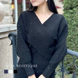 スパングルカシュクールニットトップス | JULIA BOUTIQUE | 詳細画像1