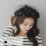 チュール付きパールベレー帽/23619 | JULIA BOUTIQUE | 詳細画像1