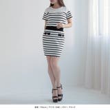 ボーダー柄半袖トップス+ミニスカートセットアップ | JULIA BOUTIQUE | 詳細画像5