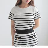 ボーダー柄半袖トップス+ミニスカートセットアップ | JULIA BOUTIQUE | 詳細画像7