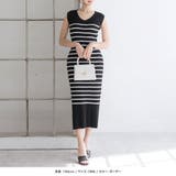 無地orボーダー柄Vネックタイトニットワンピース | JULIA BOUTIQUE | 詳細画像15