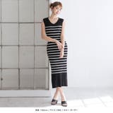 無地orボーダー柄Vネックタイトニットワンピース | JULIA BOUTIQUE | 詳細画像16