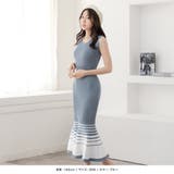 裾ボーダーマーメイドニットワンピース | JULIA BOUTIQUE | 詳細画像28
