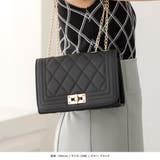 【ブラック】 | キルティングフラップショルダーバッグ | JULIA BOUTIQUE