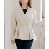 ダブルボタンペプラムトップス | JULIA BOUTIQUE | 詳細画像1