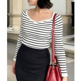 【ボーダー】 | ネックが選べる毎日リブニットトップス  | JULIA BOUTIQUE