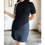 【ブラック】 | ハイネック半袖ニットワンピース | JULIA BOUTIQUE