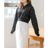 パール付きショート丈パーカー | JULIA BOUTIQUE | 詳細画像7