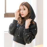 パール付きショート丈パーカー | JULIA BOUTIQUE | 詳細画像9