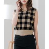 ブロックチェックノースリーブニットトップス | JULIA BOUTIQUE | 詳細画像12