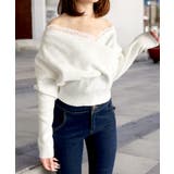 女性らしさの詰まった1枚。レースドッキングニットトップス | JULIA BOUTIQUE | 詳細画像12