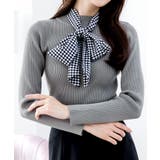着回しが効くアイテム。スカーフ付きリブニットトップス | JULIA BOUTIQUE | 詳細画像1 